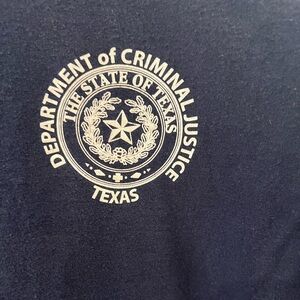 Gildan “Texas Department of Criminal Justice” Navy T-Shirt size large